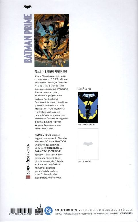 Aperçu de l'album Batman Prime tome 1 - Ennemi public n°1