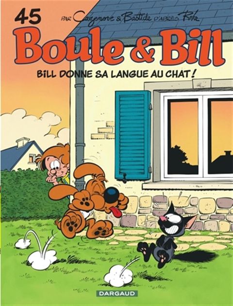 Couverture de l'album Boule & Bill tome 45 - Bill donne sa langue au chat !