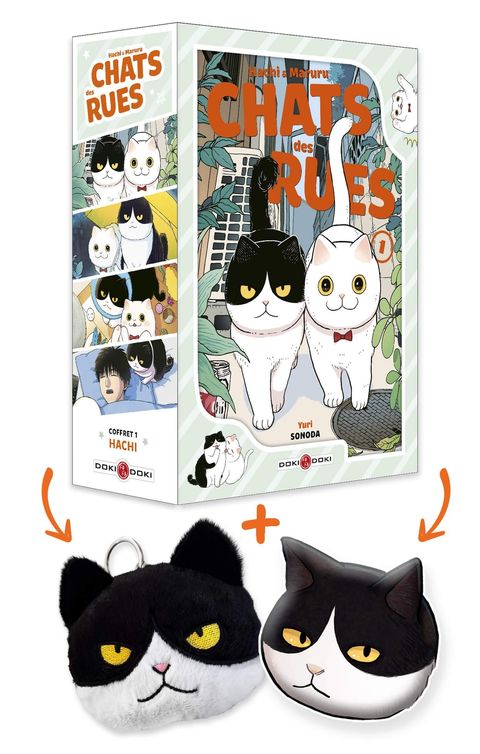 Couverture de l'album Hachi & Maruru - Chats des rues - vol 01 - coffret avec porte clé + magnet inclus  - édition limitée