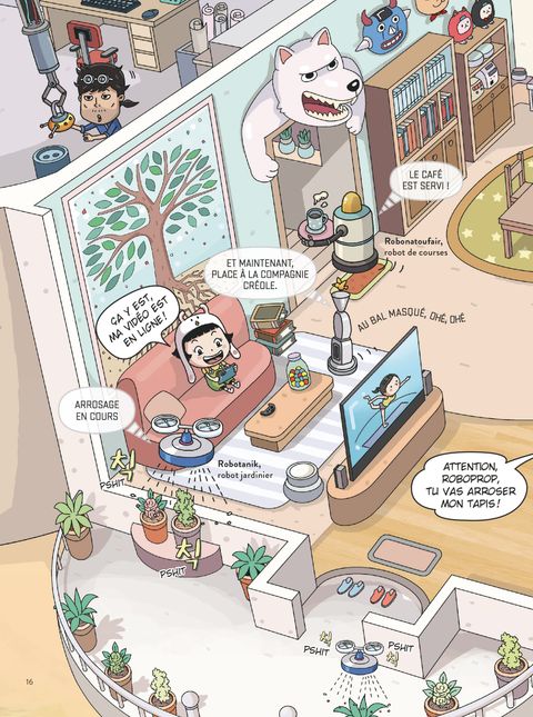Aperçu de l'album L'intelligence artificielle en manga - Le mystère du chat robot