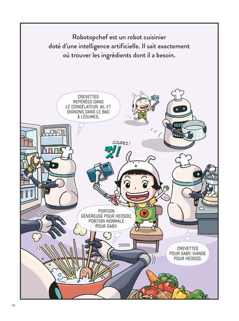 Aperçu de l'album L'intelligence artificielle en manga - Le mystère du chat robot