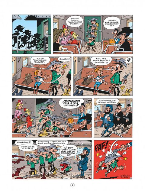 Aperçu de l'album Lucky Luke (Les Aventures de ... d'après Morris) tome 4 - Lucky Luke contre Pinkerton