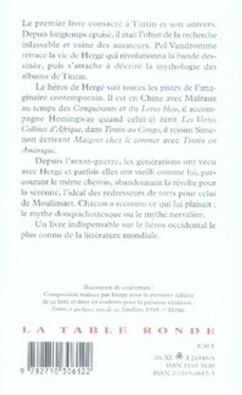 Aperçu de l'album Tintin (Autour de la BD) tome 1994 - Le monde de Tintin