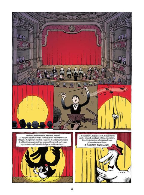 Aperçu de l'album L'incroyable histoire de... (Arènes BD) tome 1 - L'incroyable histoire du Canard Enchaîné