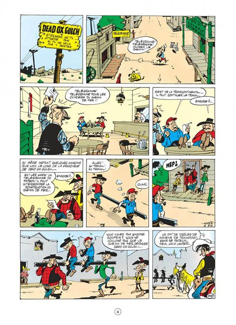 Aperçu de l'album Lucky Luke (Dupuis) tome 9 - Des Rails sur la Prairie