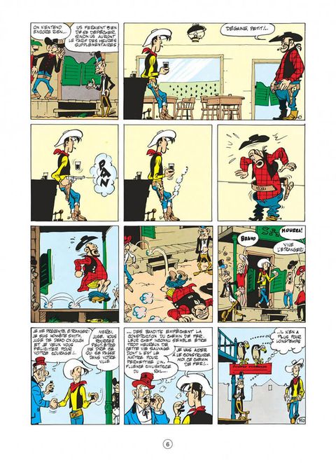 Aperçu de l'album Lucky Luke (Dupuis) tome 9 - Des Rails sur la Prairie