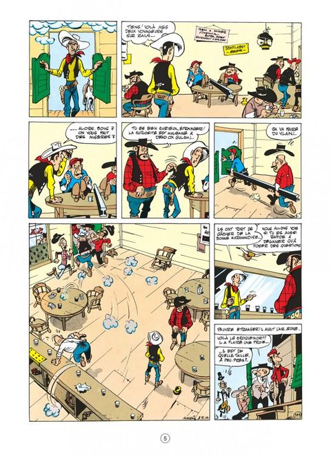 Aperçu de l'album Lucky Luke (Dupuis) tome 9 - Des Rails sur la Prairie