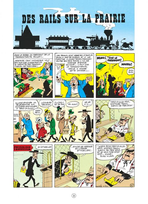 Aperçu de l'album Lucky Luke (Dupuis) tome 9 - Des Rails sur la Prairie