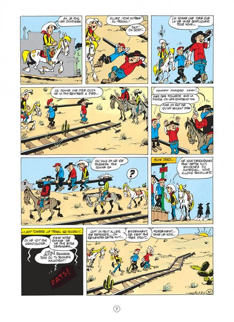 Aperçu de l'album Lucky Luke (Dupuis) tome 9 - Des Rails sur la Prairie