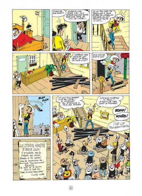 Aperçu de l'album Lucky Luke (Dupuis) tome 9 - Des Rails sur la Prairie