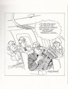 Aperçu 3 de l'album Roger Brunel (One-Shot Humour) tome 1990 - Ciel, mon avion !
