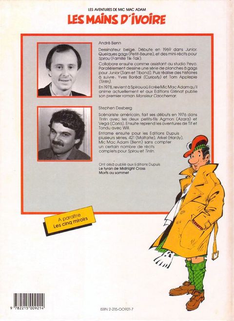 Aperçu de l'album Mic Mac Adam tome 3 - Les mains d'ivoire