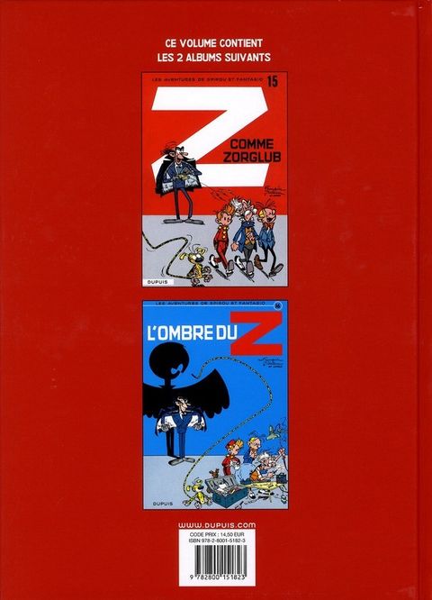 Aperçu de l'album Spirou et Fantasio (Diptyque) tome 1 - Z comme Zorglub - l'Ombre du Z