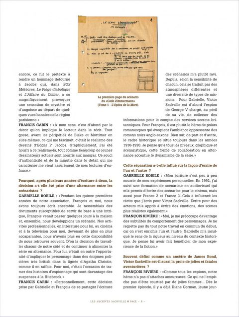 Aperçu de l'album Victor Sackville (Hors Série) tome 2012 - Les archives Sackville