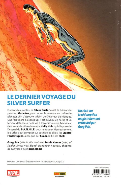 Aperçu de l'album Death of the Silver Surfer tome 1 - La mort du Silver Surfer