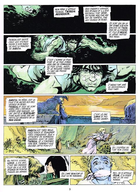 Aperçu de l'album Thorgal (Int. 2T) tome 13 - Arachnéa / Le mal bleu (/ Le royaume sous le sable)