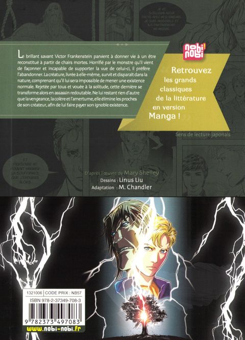 Aperçu de l'album Les classiques en Manga - nobi nobi  - Frankenstein