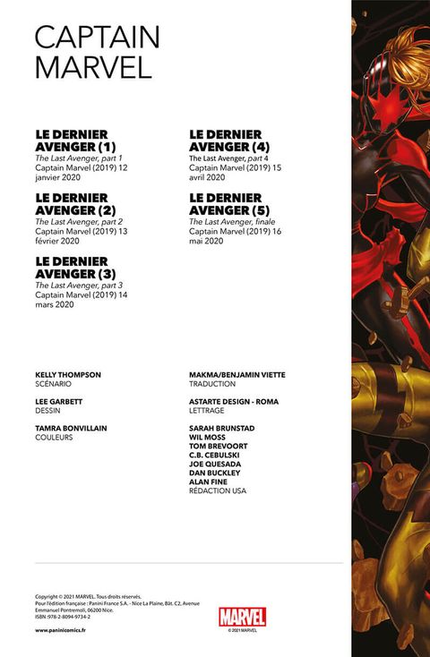Aperçu de l'album Captain Marvel tome 3 - Le dernier Avenger