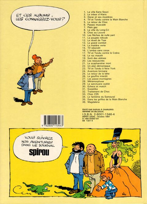 Aperçu de l'album Tif et Tondu tome 4 - Tif et Tondu contre la main blanche