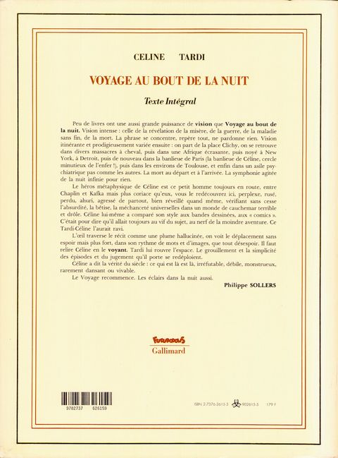 Aperçu de l'album Voyage au Bout de la Nuit