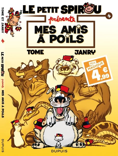 Couverture de l'album Le Petit Spirou présente... - Tome 4 - Mes amis à poils / Edition spéciale (Indispensables 2024)