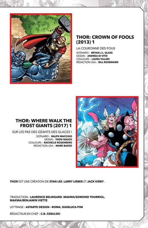 Aperçu de l'album Marvel-verse - Thor