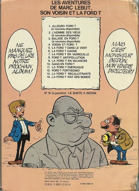 Aperçu de l'album Marc Lebut et son voisin tome 3 - Balade en Ford T