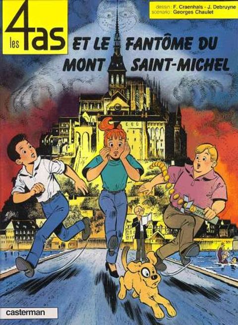 Couverture de l'album Les 4 As et le Fantôme du Mont Saint-Michel
