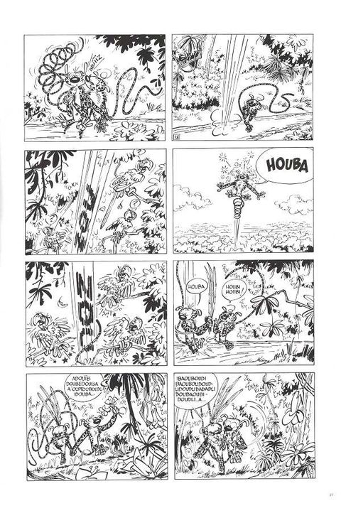 Aperçu de l'album Spirou et Fantasio (fac-similé 30x43 N&B) tome 13 - Le Nid des Marsupilamis