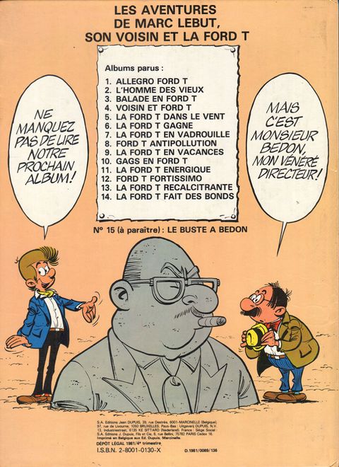 Aperçu de l'album Marc Lebut et son voisin tome 1 - Allegro Ford T