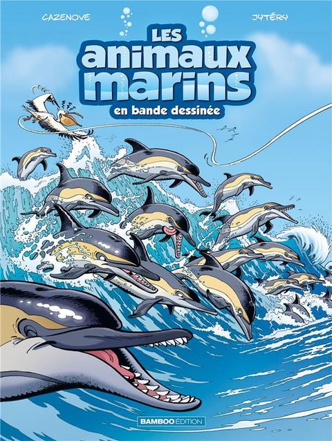 Couverture de l'album Les animaux marins en bande dessinée 