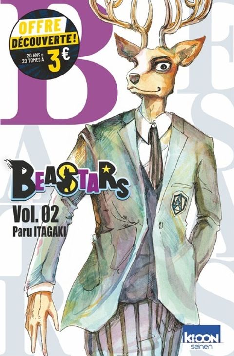 Couverture de l'album Beastars T2 - Opération manga Ki-oon à petit prix - 20 ans 20 tomes