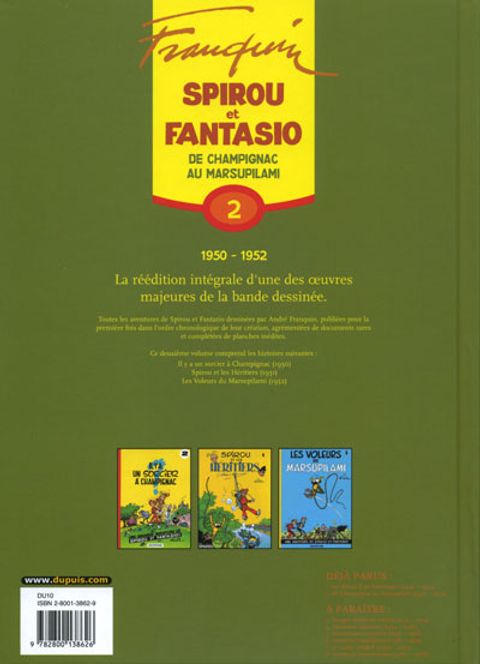 Aperçu de l'album Spirou et Fantasio (Int. Chronologique) tome 2 - De Champignac au Marsupilami (1950-1952)