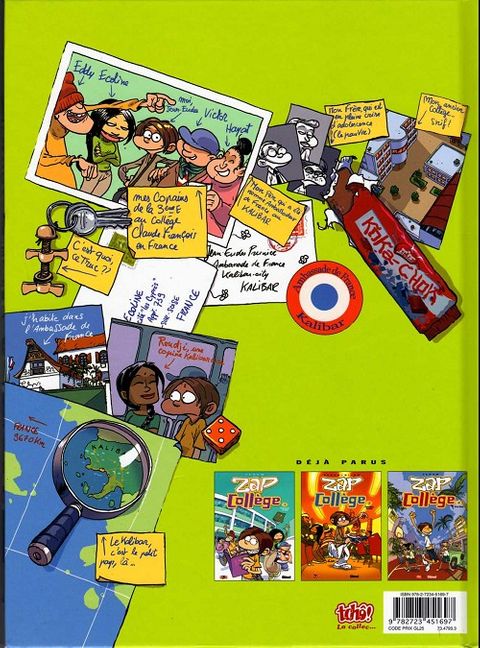 Aperçu de l'album Zap Collège tome 3 - Kalibar Blues