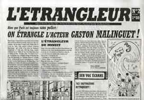 Couverture de l'album Journal de Tardi, tome 2 : On étrangle l'acteur Gaston Malinguet