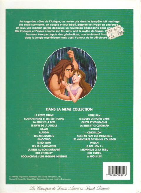 Aperçu de l'album Les Classiques du Dessin Animé - Tarzan