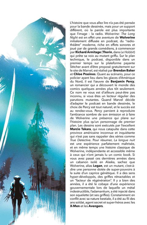Aperçu de l'album Wolverine : La longue nuit - La longue nuit