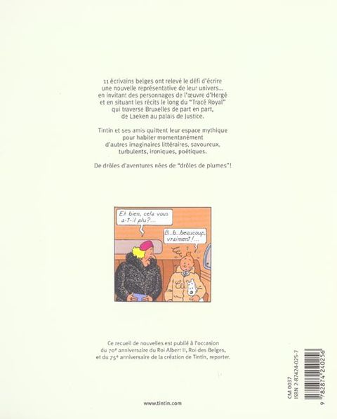 Aperçu de l'album Tintin (Autour de la BD) tome 2003 - Drôles de plumes (11 nouvelles de Tintin au pays du Rioi des Belges)