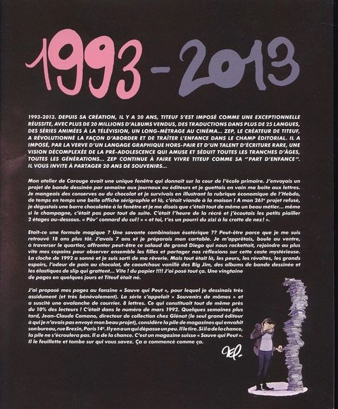 Aperçu de l'album Titeuf (Hors Série) tome 2013 - 20 ans