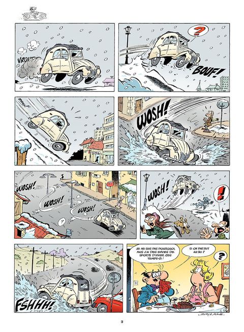Aperçu de l'album Les Damnés de la Route tome 9 - Les 2 Chevaux Font du Ski !