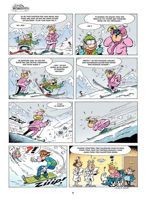 Aperçu de l'album Les Damnés de la Route tome 9 - Les 2 Chevaux Font du Ski !