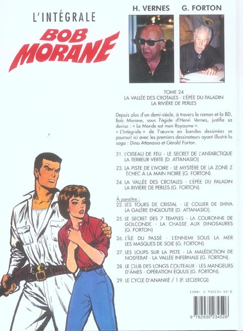Aperçu de l'album Bob Morane - Intégrale 3T tome 4 - La Vallée des Crotales - l'Epée du Paladin - la Rivière des Perles