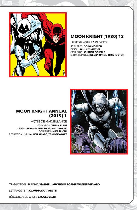 Aperçu de l'album Marvel-verse - Moon Knight