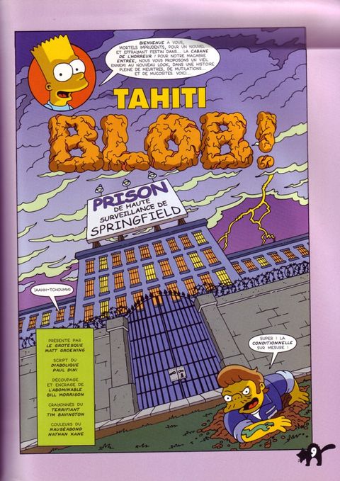 Aperçu de l'album Les Simpson Hors série - La Cabane de l'Horreur de Bart Simpson : Horrib'-Terrib' Houlahoula