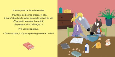 Aperçu de l'album P'tit Loup mes comptines pour m'endormir - P'tit Loup fait des crêpes 