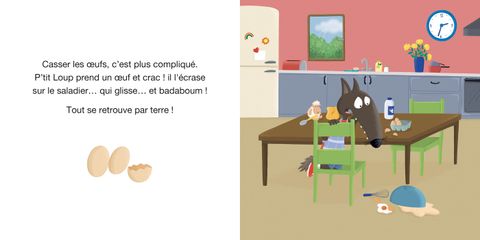 Aperçu de l'album P'tit Loup mes comptines pour m'endormir - P'tit Loup fait des crêpes 