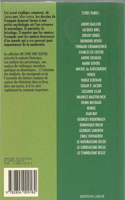 Aperçu de l'album Franquin (Monographies et HS) tome 1993 - Un livre, Une œuvre : Franquin 