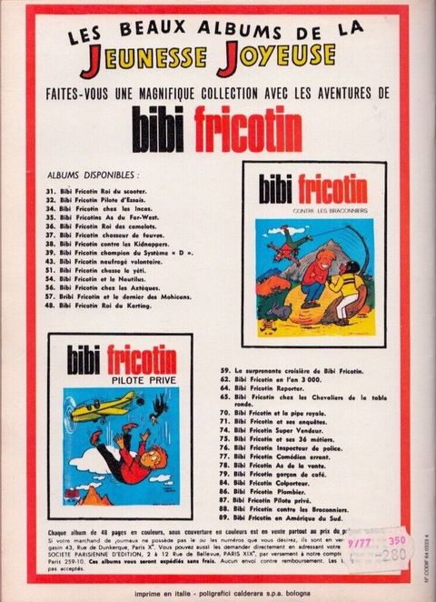 Aperçu de l'album Pieds Nickelés (Jeunesse Joyeuse) tome 59 - Les Pieds nickelés contre Croquenot