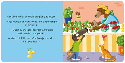 Aperçu de l'album P'tit Loup mes comptines pour m'endormir - P’tit loup va au marché