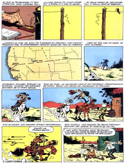 Aperçu de l'album Lucky Luke (Dargaud) tome 14 - Le Fil qui Chante